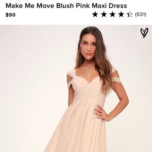 REPOSHING Lulu’s Blush maxi dress